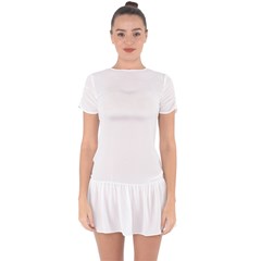 Drop Hem Mini Chiffon Dress