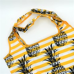Personalized Tropical Summer Name Any Text Premium Foldable Grocery Recycle Bag Premium Foldable Grocery Recycle Bag View12
