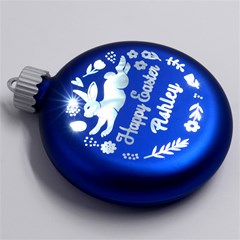 Personalized Easter Day Rabbit Egg Name LED Glass Round Ornament View10