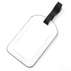 Beach Crabs with Swim Ring Any Text Name Nappa Leather Luggage Tag Rectangle View3