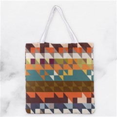 Shapes In Retro Colors Grocery Tote Bag