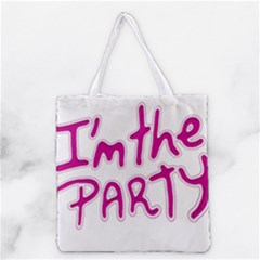 I Am The Party Typographic Design Quote Grocery Tote Bag