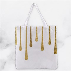 Gold Glitter Paint Grocery Tote Bag