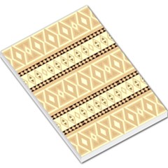 Fancy Tribal Border Pattern Beige Large Memo Pads
