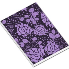 Floral Wallpaper Purple Large Memo Pads