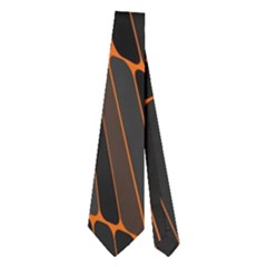 Retro Abstract Orange Black Neckties (two Side) 