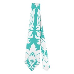 Turquoise Damask Pattern Neckties (two Side) 