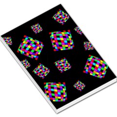 Flying  Colorful Cubes Large Memo Pads