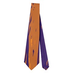 Blue And Orange Pattern Neckties (two Side) 