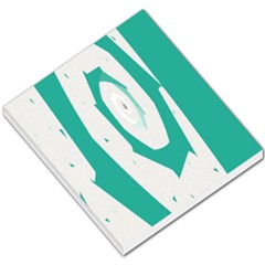 Aqua Blue And White Swirl Design Small Memo Pads