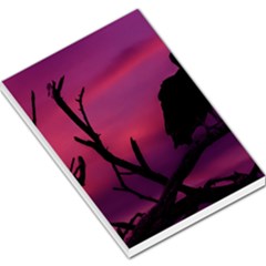Vultures At Top Of Tree Silhouette Illustration Large Memo Pads