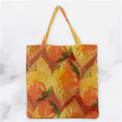Fall Colors Leaves Pattern Grocery Tote Bag