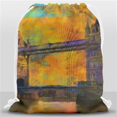 London Tower Abstract Bridge Drawstring Bag (large)