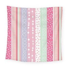 Pink Wood Square Tapestry (large)