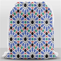 Background Pattern Geometric Drawstring Bag (large)
