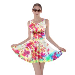 Pattern Decorated Schoolbus Tie Dye Skater Dress
