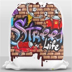 Graffiti Word Characters Composition Decorative Urban World Youth Street Life Art Spraycan Drippy Bl Drawstring Bag (large)