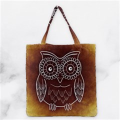 Owl Abstract Funny Pattern Grocery Tote Bag