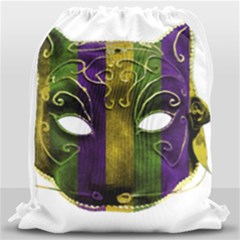 Catwoman Mardi Gras Mask Drawstring Bag (large)
