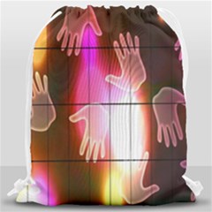 Abstract Background Design Squares Drawstring Bag (large)