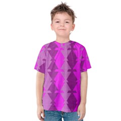 Fabric Textile Design Purple Pink Kids  Cotton Tee
