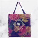 Vintage Monogram Flower Tote Bag View1