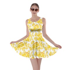Yellow Cheese Pattern Skater Dress