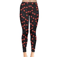 Red Cherry Pattern Summer Berries Leggings