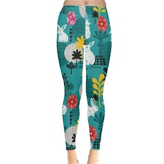Turquoise Japanese Easter Leggings 