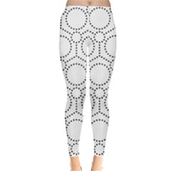 Gray Monochrome Geometric Pattern Leggings