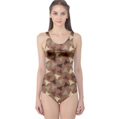 Brown : Cow Design Pattern Women s One Piece Swimsuit