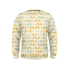 Birds And Daisies Kids  Sweatshirt