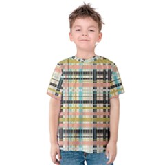 Plaid Pattern Kids  Cotton Tee