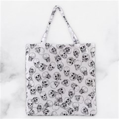 A Lot Of Skulls White Grocery Tote Bag