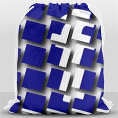 Facebook Social Media Network Blue Drawstring Bag (large)