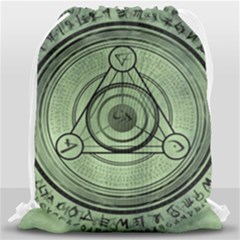 Rune Geometry Sacred Mystic Drawstring Bag (large)
