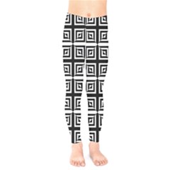 Seamless Pattern Background Black And White Kids  Legging