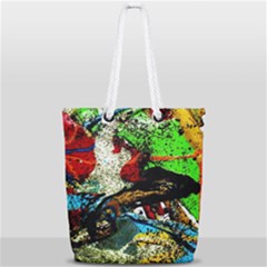 Coffee Land 5 Full Print Rope Handle Tote (small)