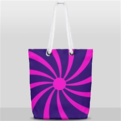 Illustration Abstract Wallpaper Full Print Rope Handle Tote (small)