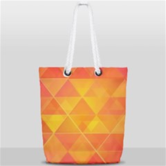 Background Colorful Abstract Full Print Rope Handle Tote (small)