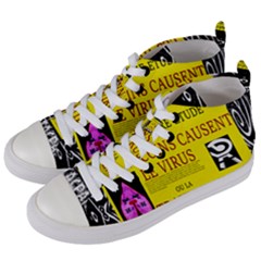 Ronald Story Vaccine Mrtacpans Women s Mid-top Canvas Sneakers