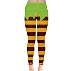 Light Green Funny Elf Pajamas Leggings 