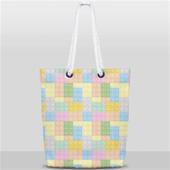 Lego Background Full Print Rope Handle Tote (small)