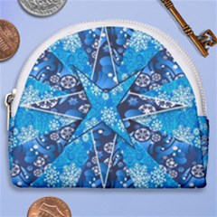 Christmas Background Pattern Horseshoe Style Canvas Pouch