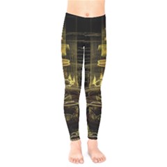 Fractal City Geometry Lights Night Kids  Legging