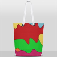 Liquid Forms Water Background Full Print Rope Handle Tote (small)