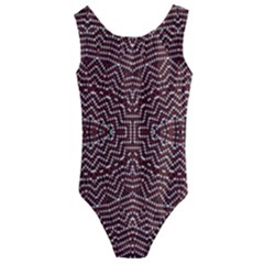 Design Pattern Abstract Desktop Kids  Cut-out Back One Piece Swimsuit