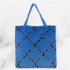 Pattern Structure Background Blue Grocery Tote Bag