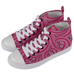Pattern Doodle Design Drawing Women s Mid-top Canvas Sneakers