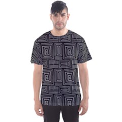 Gray Square Swirl Men s Sports Mesh Tee